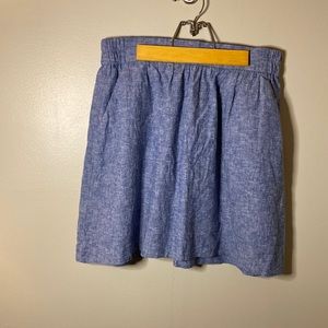 Loft chambray skirt with pockets